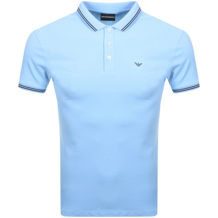 Alternative Image for ProductEmporio Armani Short Sleeved Polo T Shirt Blue1
